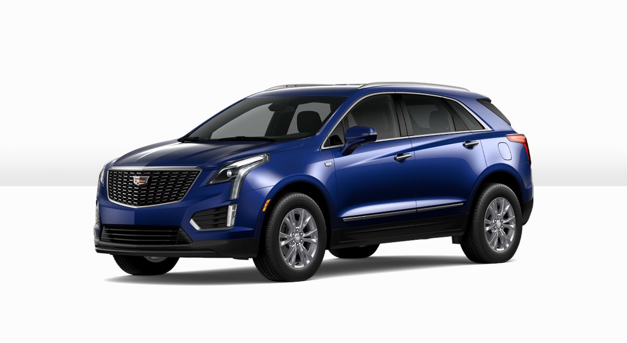 A Side Profile of the Blue 2025 Cadillac XT5