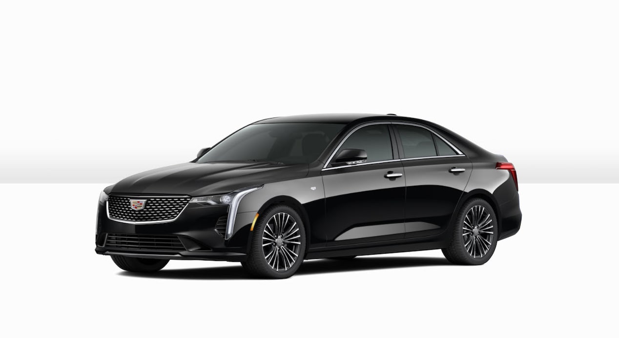 A Side Profile of the Black 2025 Cadillac CT4