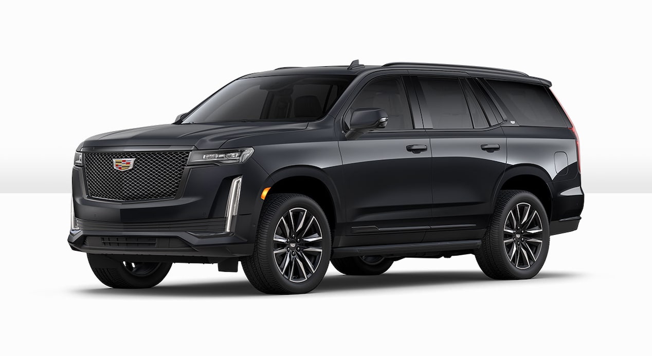 A Side Profile of the Black 2024 Cadillac Escalade