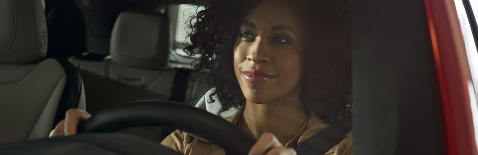 Cadillac Customer in the Driver Seat of Vehicle