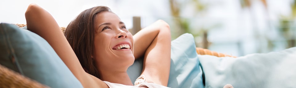 Woman Enjoying Her My Cadillac Rewards on Vacation