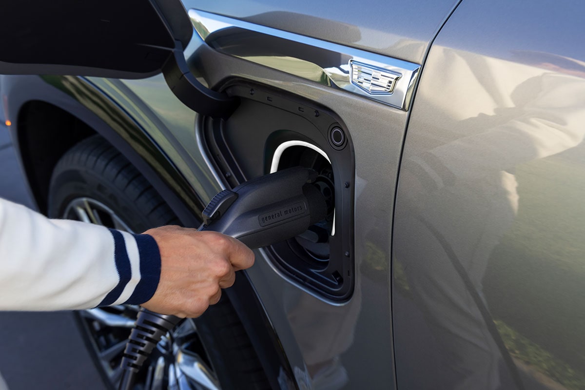 Close-up of a Person Putting the EV Charger into the 2026 VISTIQ's Charging Port