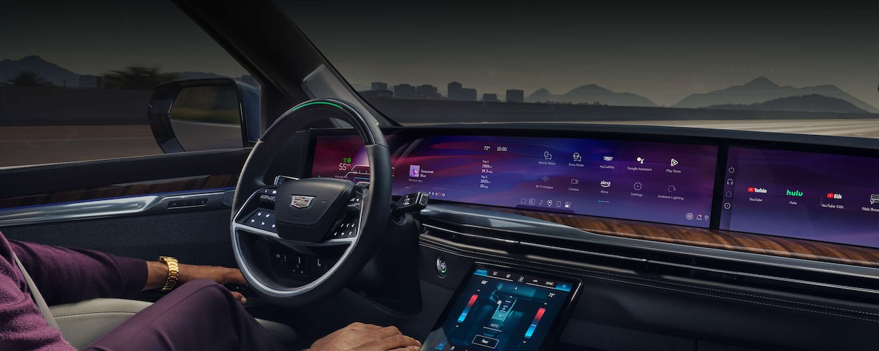 Passenger View of a Driver Utilizing the Super Cruise Feature in the 2025 Cadillac Escalade