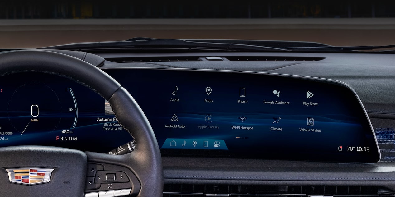 The Cadillac LYRIQ with Google Apps Displayed on the Infotainment System