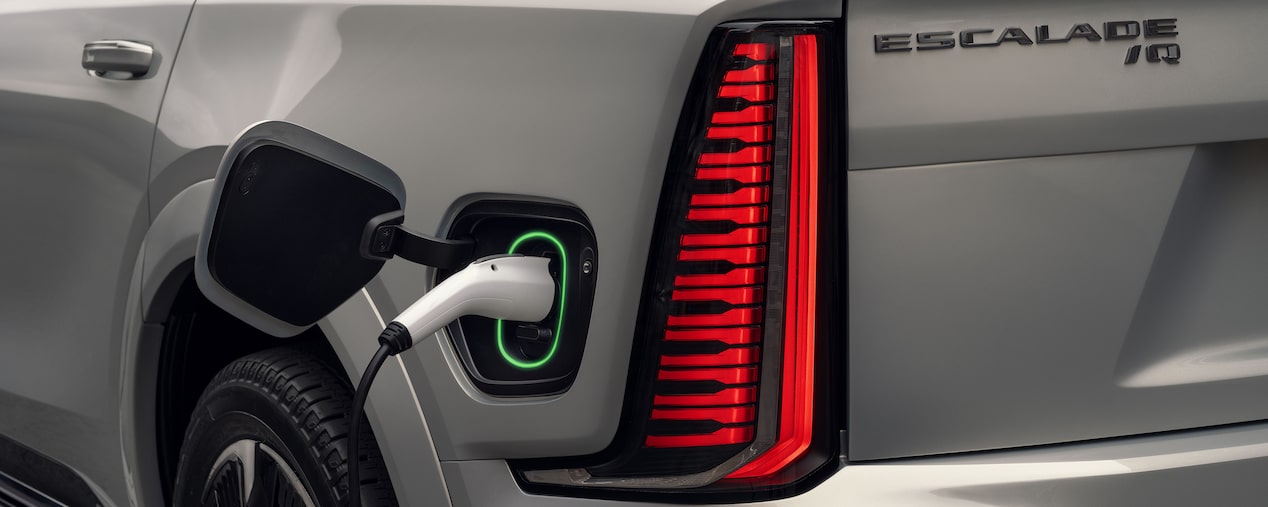 A Charger Plugged-In to the 2025 Cadillac Escalade IQ