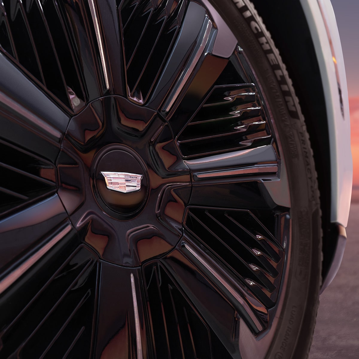 Detail Shot of the 24" Wheels on the 2025 Cadillac ESCALADE IQ