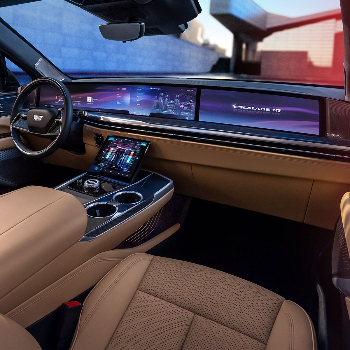 Passenger Side View of the 2025 Cadillac Escalade IQ Front Interior Dashboard