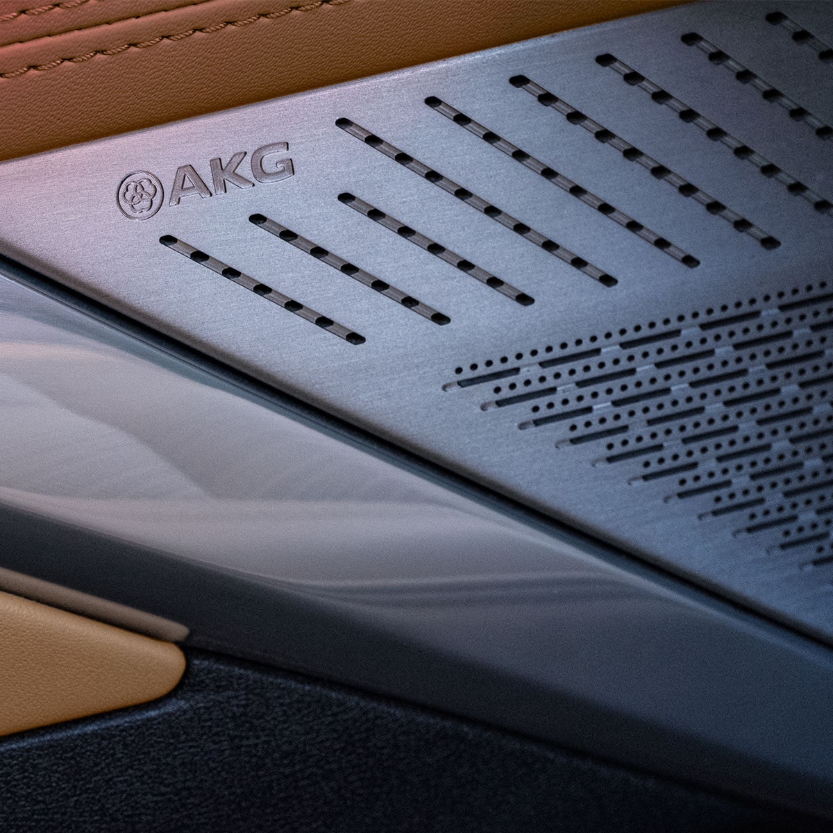 Close-Up of AKG Audio Speakers Inside the 2025 Cadillac Escalade IQ