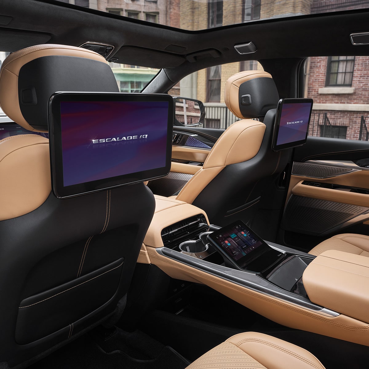 2025 Cadillac Escalade IQ Rear Seat Infotainment Screens