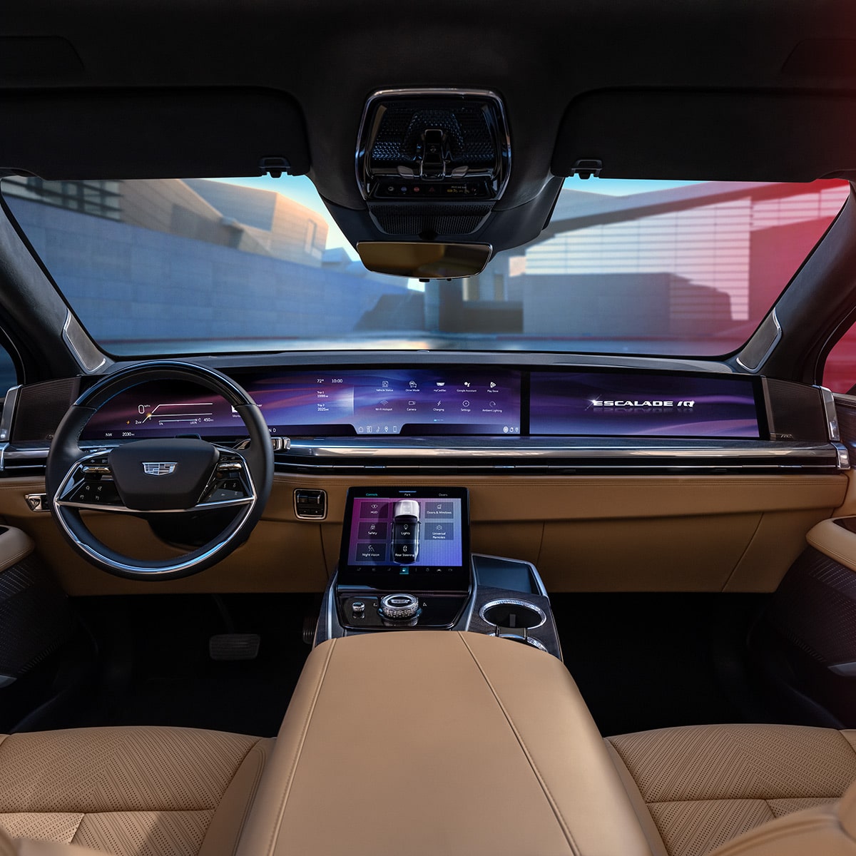 View of the 2025 Cadillac Escalade IQ Front Interior Dashboard