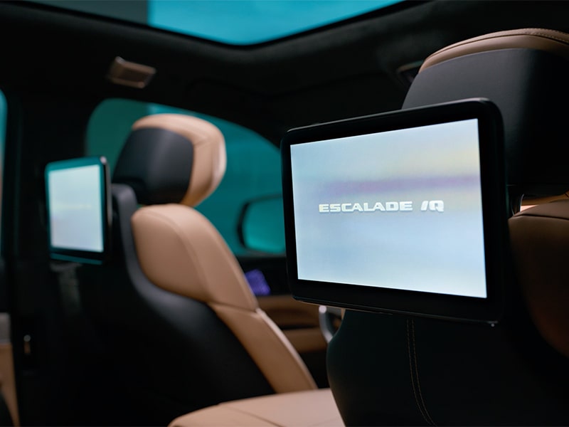 2025 Cadillac Escalade IQ Interior Second Row Rear Command Center