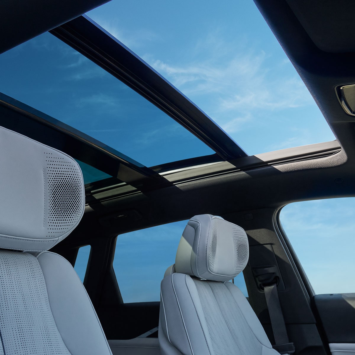 The Panoramic Sunroof of the LYRIQ During a Clear Day